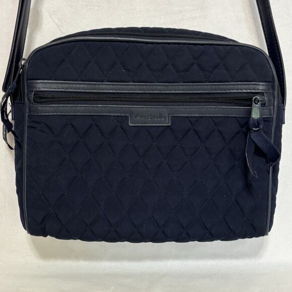 Vera Bradley Cross Body Quilted Navy Blue Purse Handbag Shoulder Strap - Picture 1 of 6